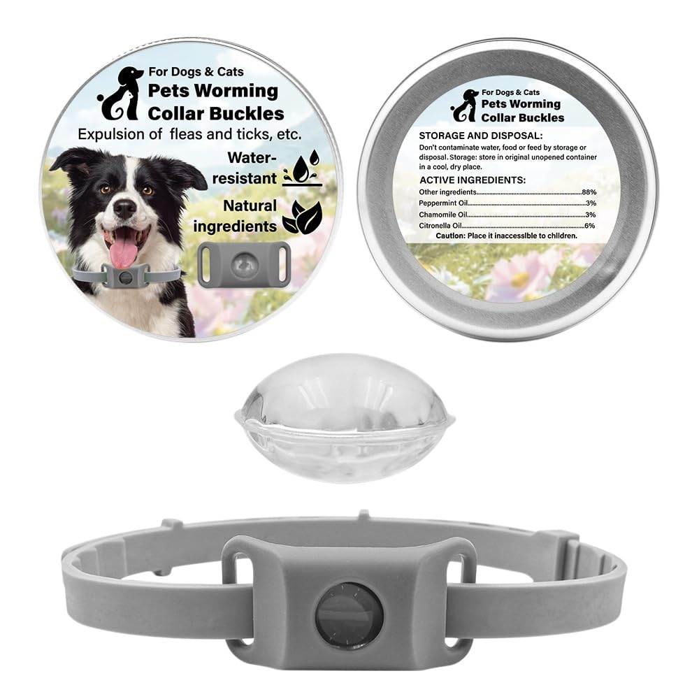 aquality Pets Collier antiparasitaire, Super Élastique, Adapté aux Chiens de Toutes Tailles, Anti - Puces et Tiques, sans Contact Direct avec La Peau
