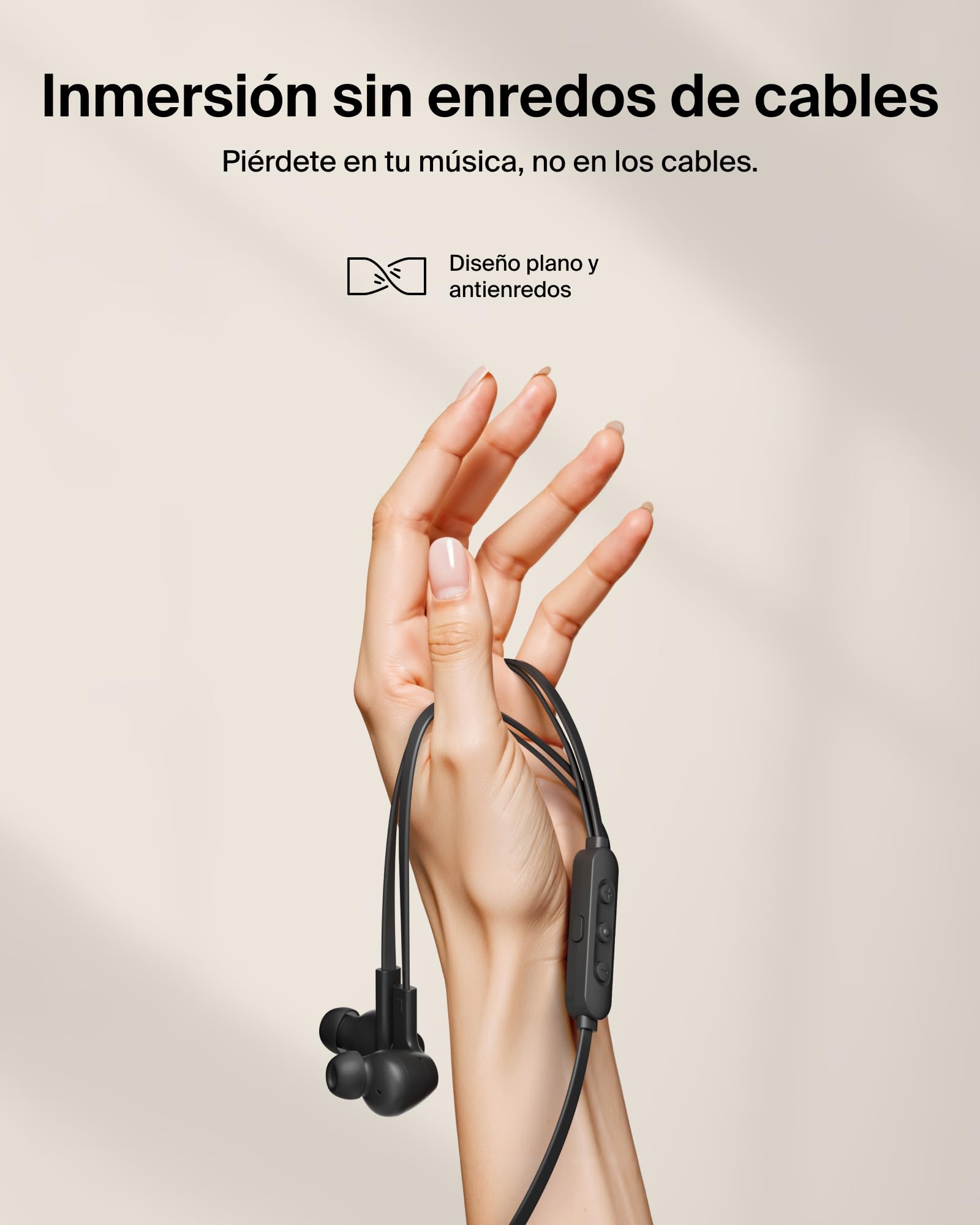 Belkin SoundForm ANC - Auriculares con Cable con Conector USB-C, Auriculares intrauditivos con micrófono, Auriculares para iPhone 17, iPhone 16, iPad Mini, Galaxy S25, Google Pixel 10, Android y más