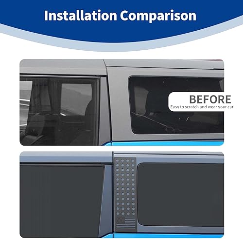 Miniatura 6 de Cubierta para panel de poste de pilar Bronco B, calcomanía de bandera estadounidense para Ford Bronco 2021 hasta 2 puertas, accesorios exteriores