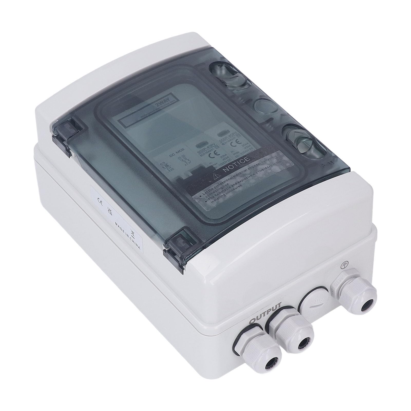 Scatola Combinata Fotovoltaica IP65 40A 1000V con Interruttore Automatico Integrato Protezione Fulmini PA66 per Sistemi Solari On-Grid Off-Grid Cavi 5-10mm 10-4 AWG Impermeabile