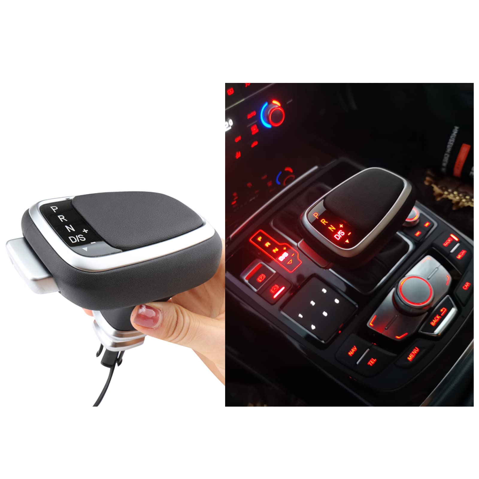 Auto-Automatik-Schaltknauf, Schalthebelgriff, für Audi A1 2010 2011 2012 2013 2014 2015 2016 2017, Linkslenker