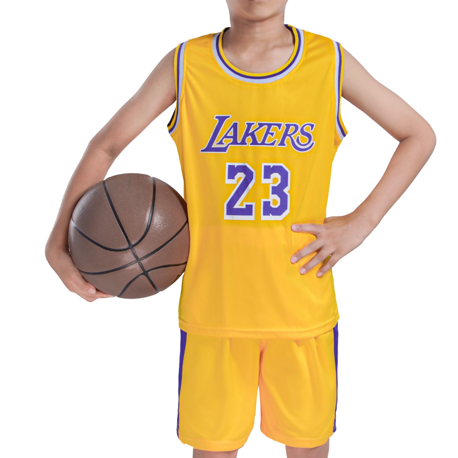 Camiset Baloncesto Niños de 2 Piezas Baloncesto Niños Trajes de Baloncesto Niño Pantalones para Niños y Camiseta Tirantes
