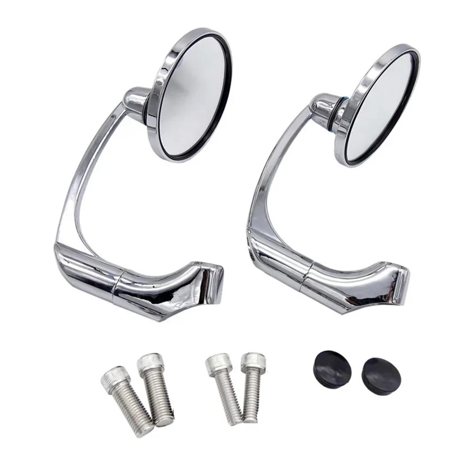 Moto Lusterko końcówkowe kierownicy Motocyklowa k Lusterko Wsteczne 8 MM/10 MM Uniwersalny Odblask Motocyklowy Odblaskowy Regulowana Kierownica Lewy Prawy