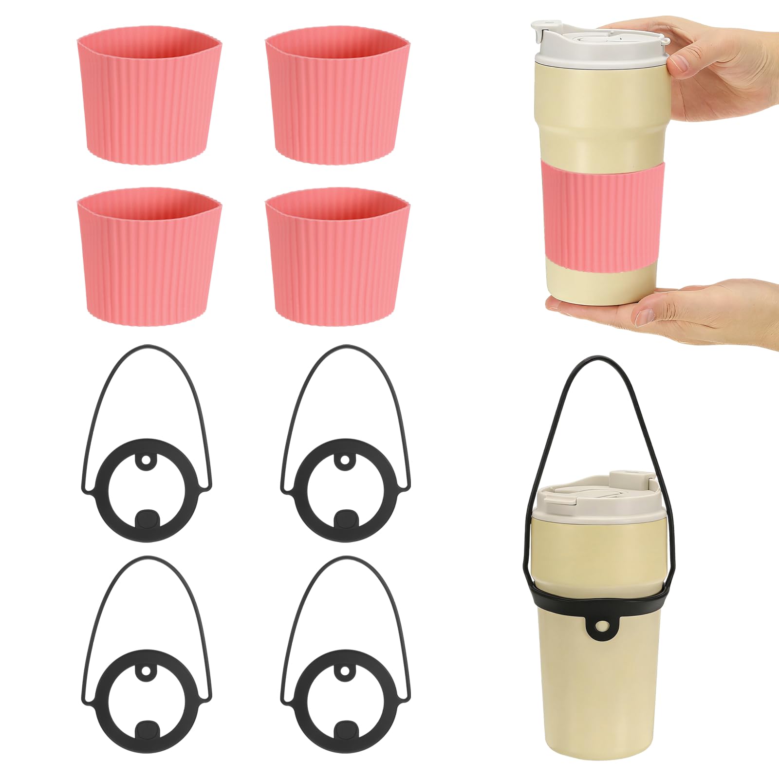 Manchons en silicone pour café et thé à emporter lors de vos trajets