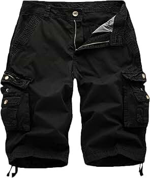 FOURSTEEDS Women's Mid Waist Cotton Loose Zipper Front Multi