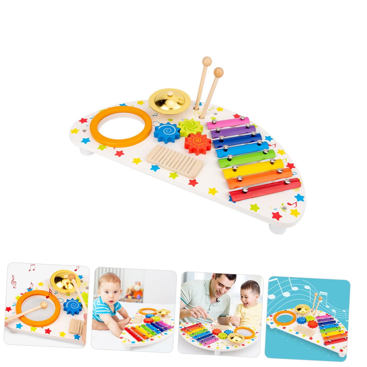 Xilófono de Madera para Niños, Juguete Musical Educativo