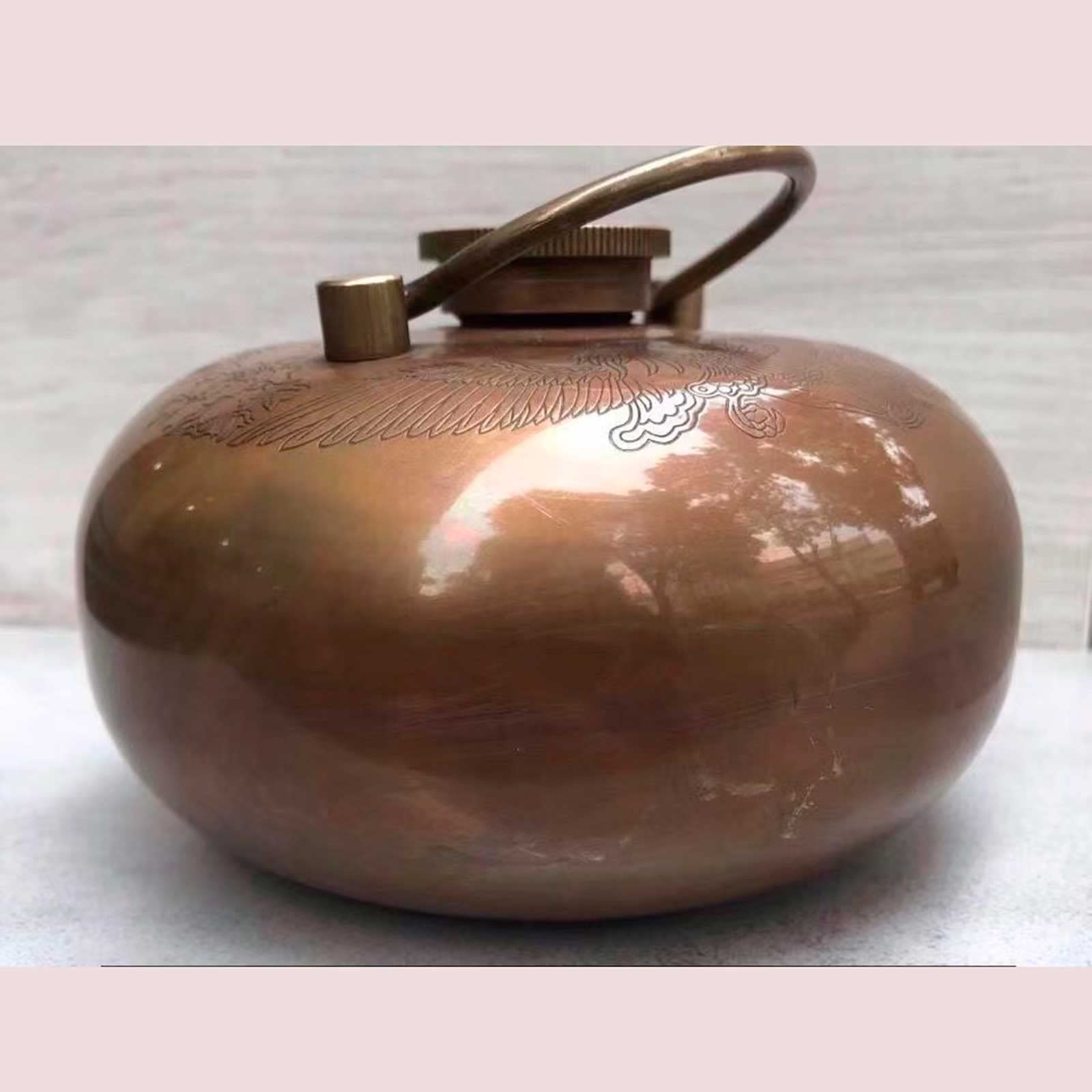 Bolsa de Agua Caliente de Cobre, Bolsa de Agua Caliente con Funda de Felpa Suave para Calentar Las Manos y la Cintura, Bolsa de Agua Caliente para aliviar el Dolor Menstrual, el do