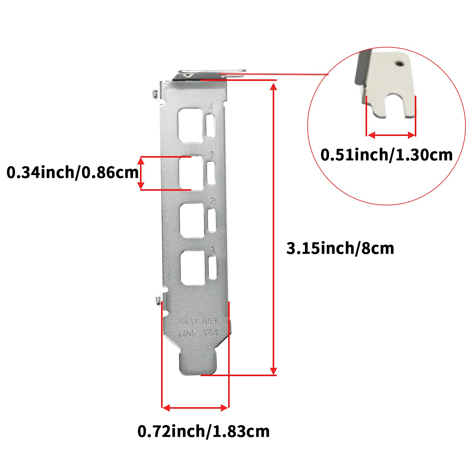 quadro p1000 1枚 標準ブラケット ビデオカード用ロープロファイルブラケット Quadro P600 P620 P1000