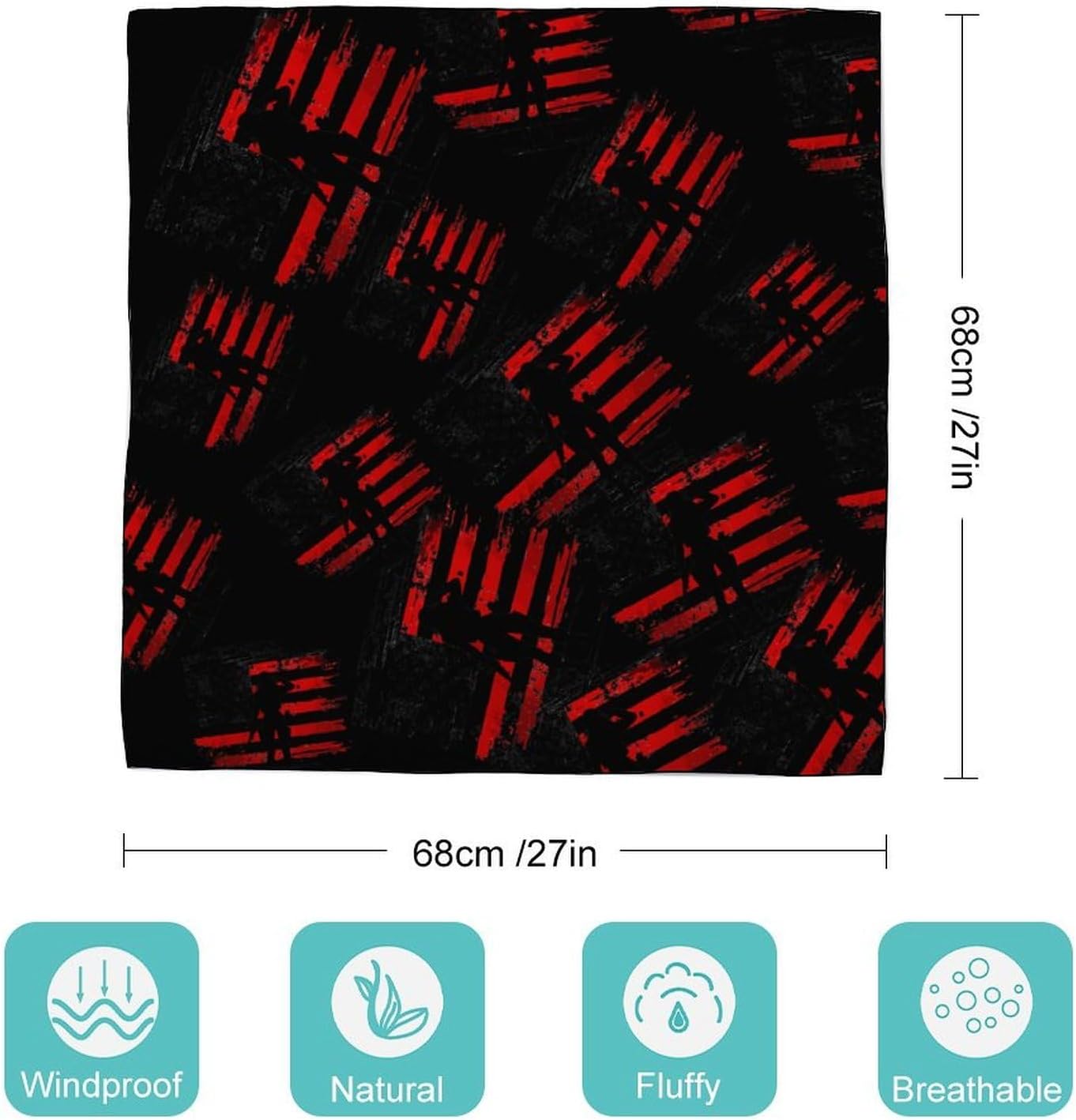 Veterans U.S Flag Salute Bandana Fashion Head Scarf Square Silk Scarf Print Neck Hair Scarfs for Women Men Gifts