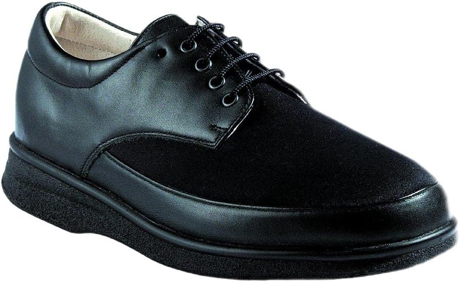 XSENSIBLEWomens Heidi Lace Black Stretchable Leather and Fabric Walking Shoe, 35.5 H, 5.5 Wide