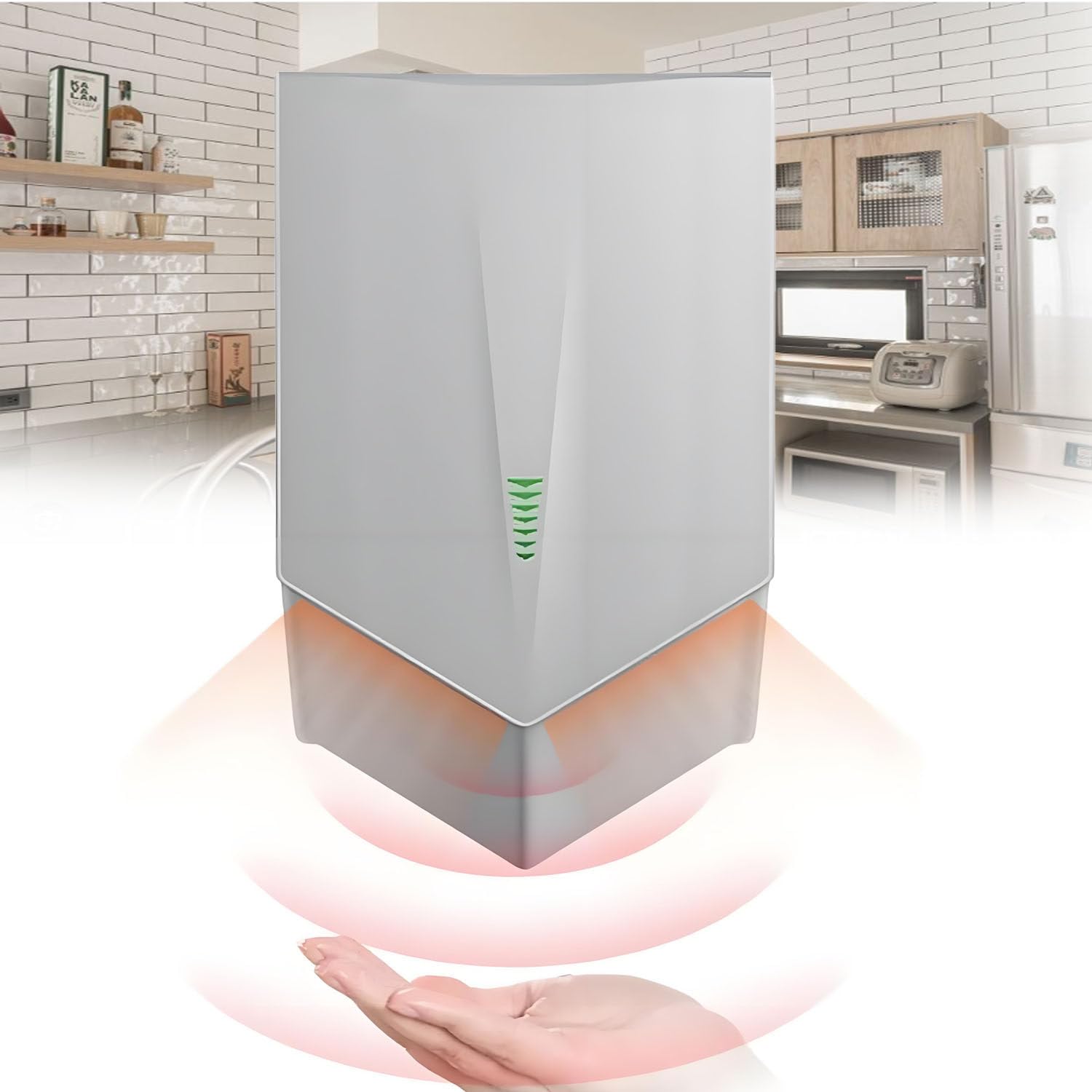 Secadores de manos automáticos de sensor 1500W secador de manos eléctrico rápido para aseo y cocina