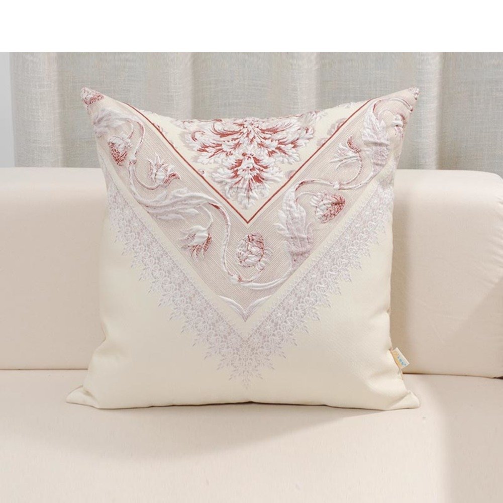 Oreiller canapé couleur fleur 60x60cm en fibre pour dos et lit européen