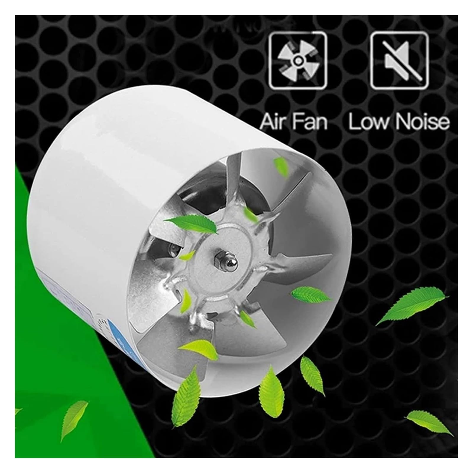 2X 4 Zoll Inline-Kanalventilator Luftventilator Metallrohr Belüftung Abluftventilator Mini-Abluftventilator For Badezimmer, Toilette, Wandventilator,Belüftung
