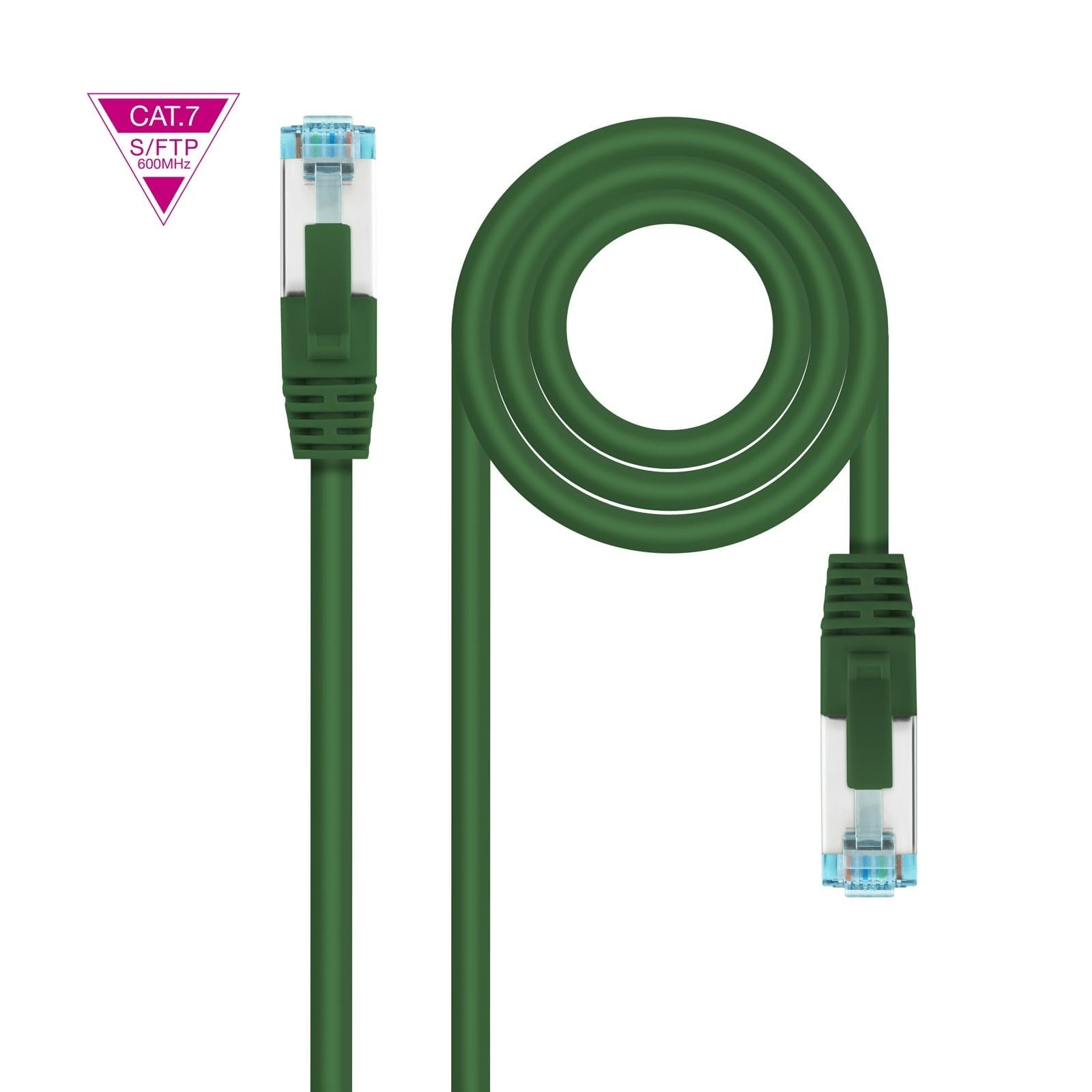 Category 7 LSZH SFTP PIMF Network Cable AWG26 Gauge Green Length 2m Ideal for installations requiring high speed and interference protection - Image 2