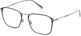 Armação de óculos de grau quadrada Lv 5000 masculina, Lente de demonstração preta fosca, rutênio, 52mm, 18mm