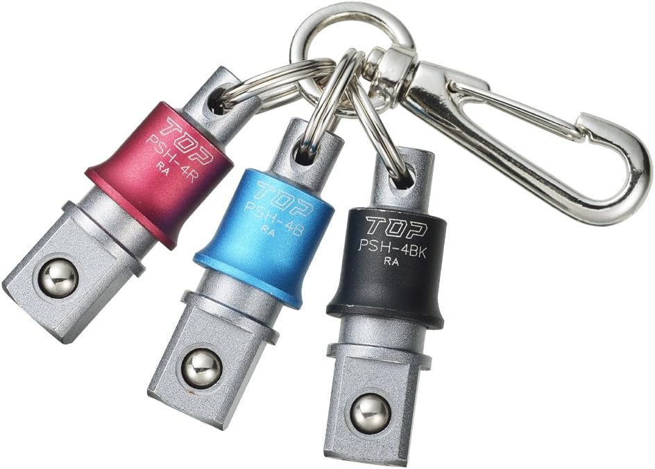 TOP PSH-4BRBKN Impact Socket Holder, Set of 3 Colors, Blue, Red, Black, For Quarters