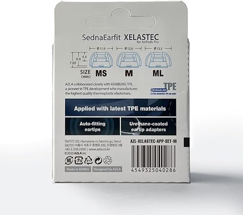 Miniatura 4 de AZLA SednaEarfit XELASTEC - Almohadillas para Airpods Pro  3 pares (tamaños MS  M  ML - 3 pares)