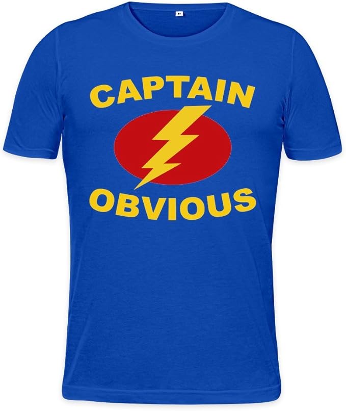 Captain Obvious Slogan Mens Tshirt Amazon.co.uk Clothing