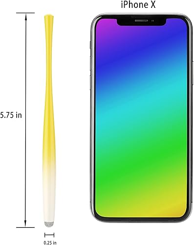Miniatura 6 de Lápiz capacitivo de cintura delgada para pantallas táctiles, lápiz óptico para iPhone, iPad, Kindle Fire con 8 puntas de fibra de repuesto