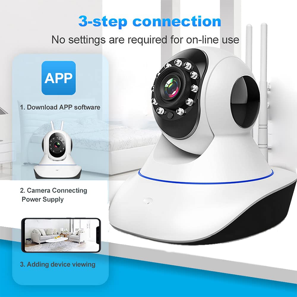 Paroxysm V380 Pro HD 1080P Night Vision Wireless Wi-Fi IP Camera with 2 Way Audio and Up to 64 GB SD Card Supports Suitable for Indoor & Outdoor Security (Pack of 1)
