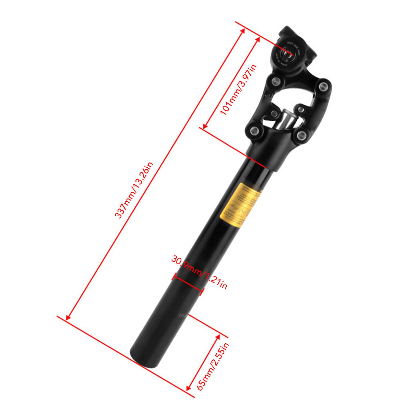 Generic Sztyca Amortyzowana ze Stopu Aluminium do Rowerów Górskich, Kompaktowa Regulacja Zapewniająca wygodę, Sztyca Siodła Rowerowego 30,9 Mm dla Rowerzystów