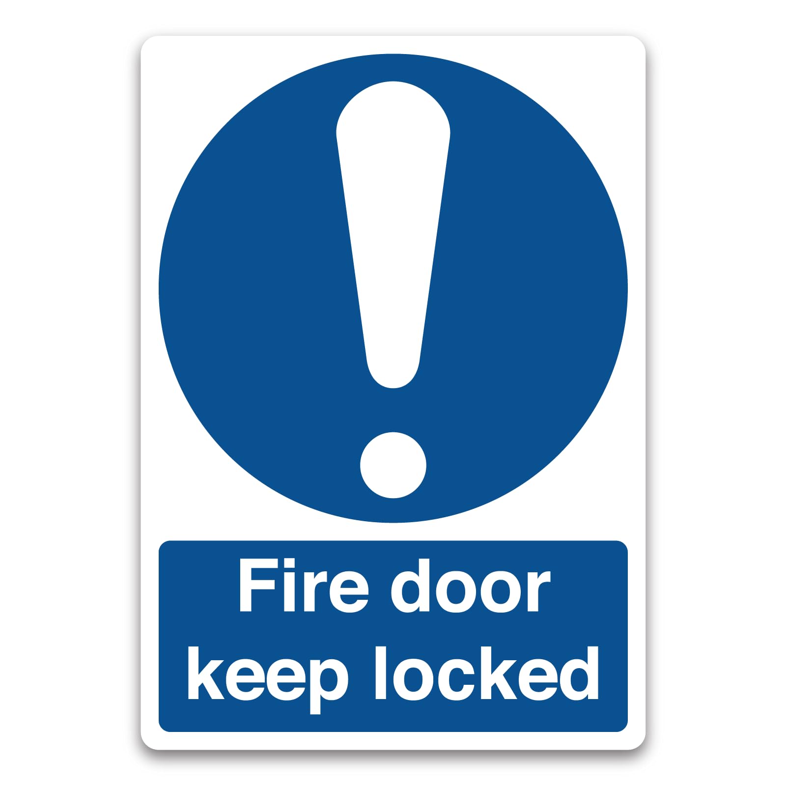 Fire Door Keep Locked Emergency Sign, Metal Tin Sign 12x8inch