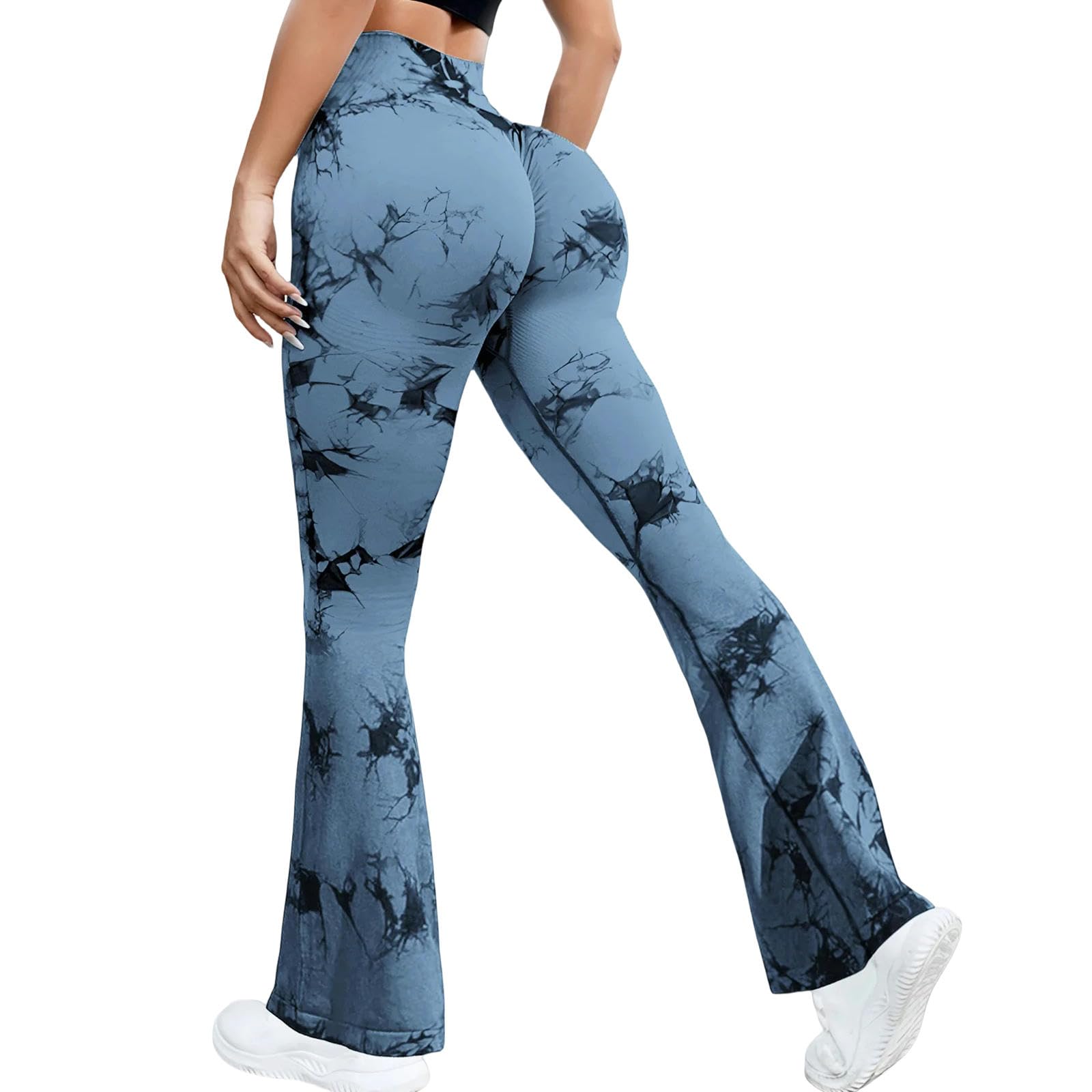 Legginsy dla kobiet UK sportowe legginsy dla kobiet legginsy na siłownię z wysokim stanem bezszwowe legginsy do jogi na siłownię trening-ciemnobrązowe - S