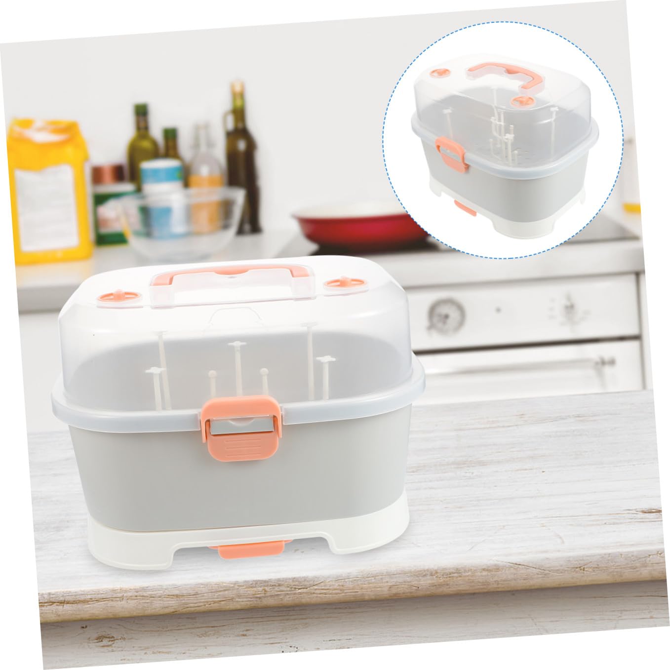 Tragbare Aufbewahrungsbox für Babyflaschen, Groß, Pp | Reisen und Outdoor, Verschleißfest, Große Kapazität, Geeignet für Küchenutensilien und Milchflaschen
