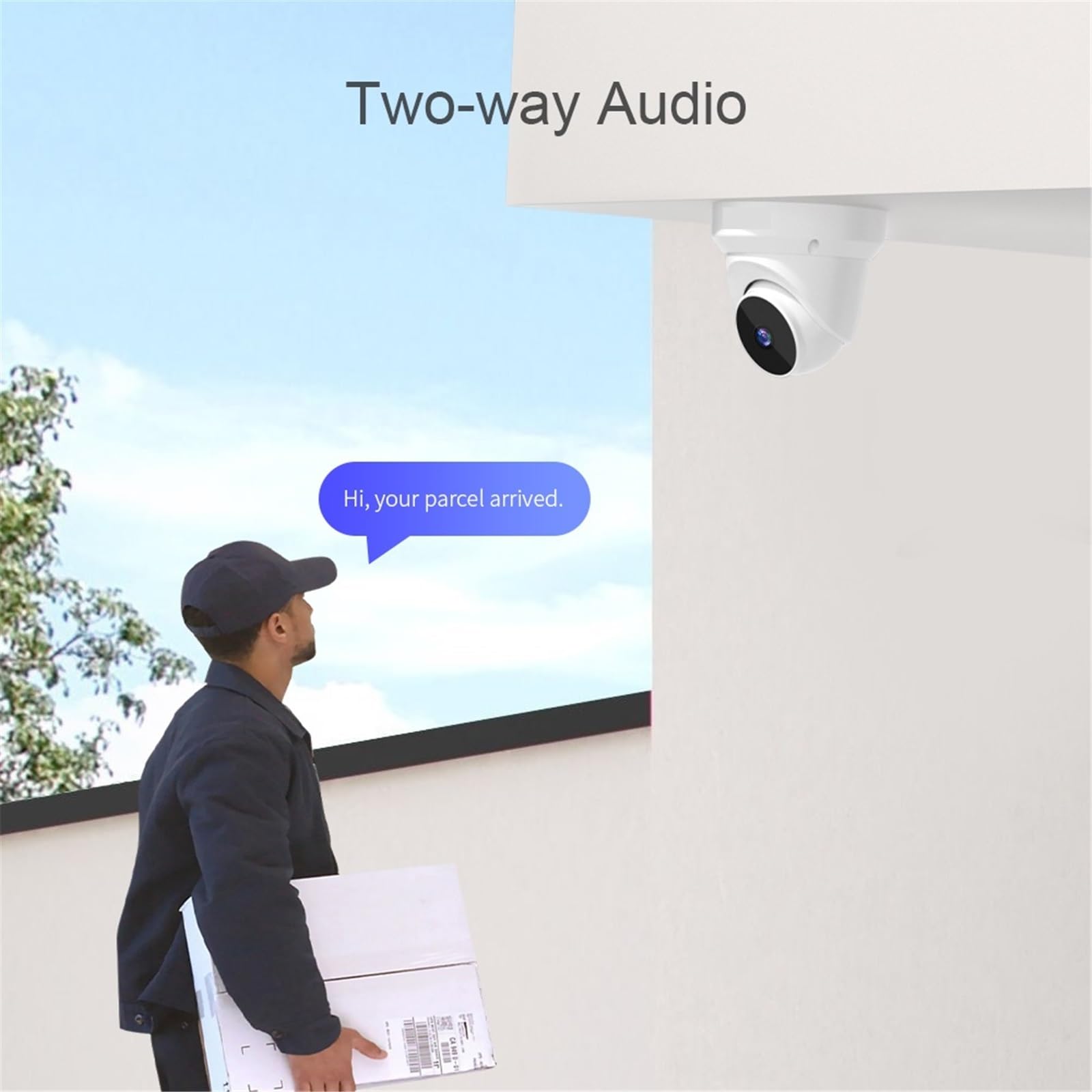 Kamera bezpieczeństwa, Kamera CCTV 2MP HD 2.4G WiFi do użytku wewnętrznego z noktowizorem, dwukierunkowym dźwiękiem, detekcją osób i automatycznym śledzeniem