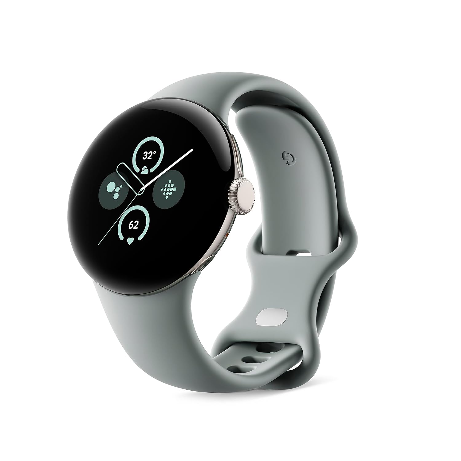 Google Pixel Watch 2 with the best of Fitbit Heart rate tracking, stress management, safety features – Android smartwatch – Champagne Gold Aluminium Case – Hazel Active Band – LTE - Image 3
