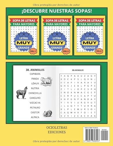 SOPA DE LETRAS PARA MAYORES CON LETRA MUY GRANDE: VOLUMEN 4 (SOPAS DE LETRAS PARA MAYORES CON LETRA