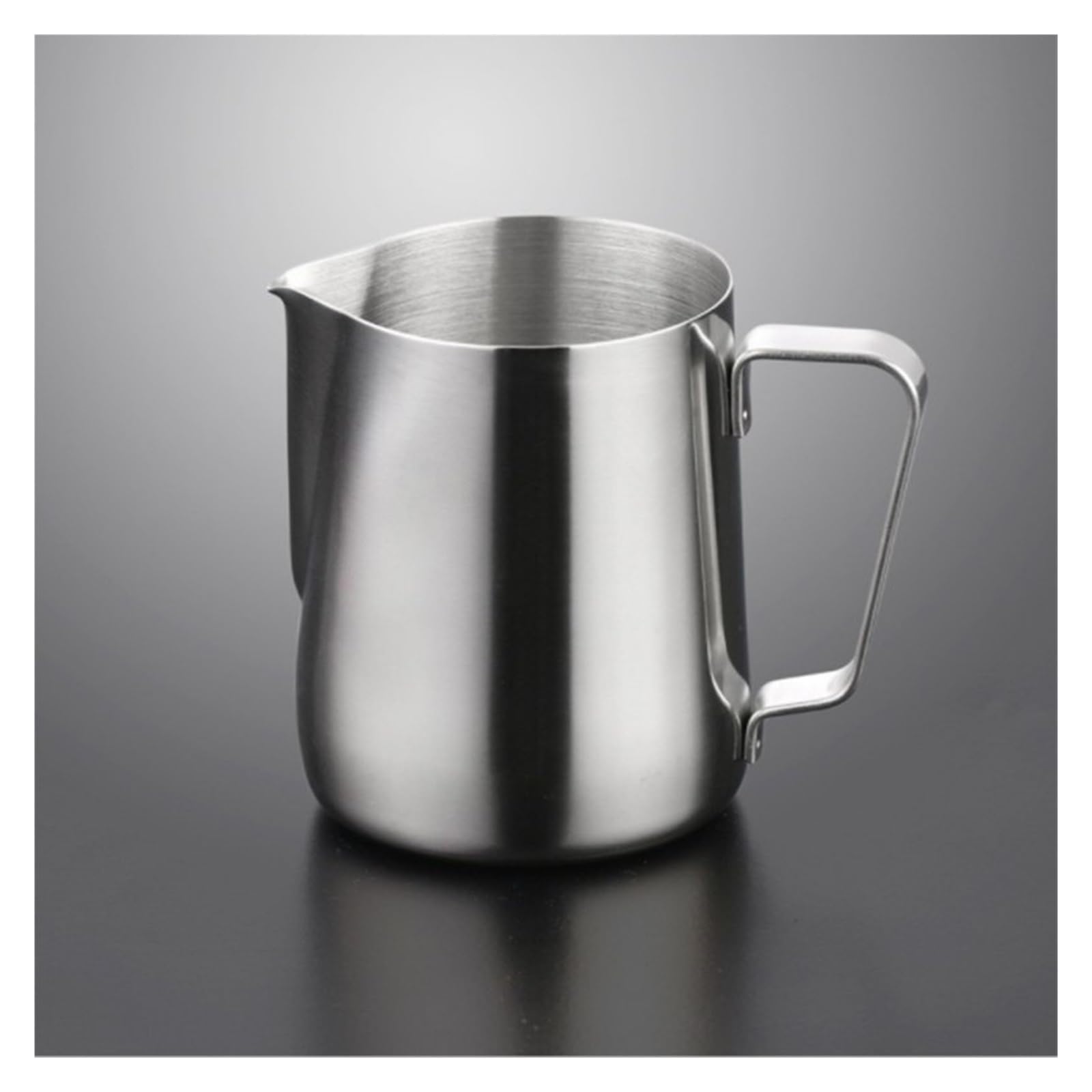 150/350/600/1000 ml Milchaufschäumkrug Kaffeemilchaufschäumkrug Latte Art Milchaufschäumkrug Edelstahl Messkrug Milchkanne Kaffeezubehör(600ML)