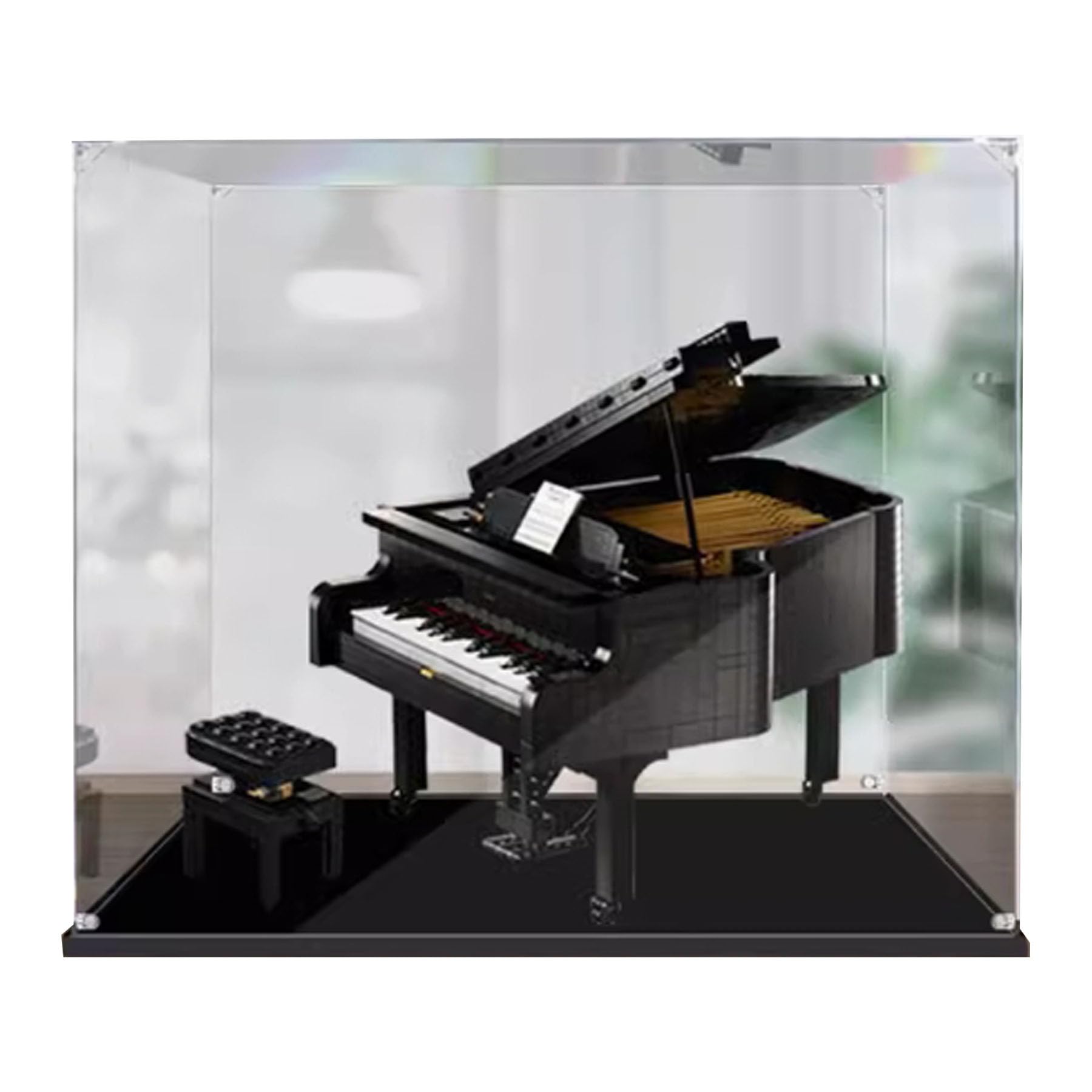 XNDSGJU Acrylic Clear Display Case for Lego 21323 Grand Piano. Transparent Dustproof Showcase Storage Box Display Box Stand for (Only Case) (3mm)
