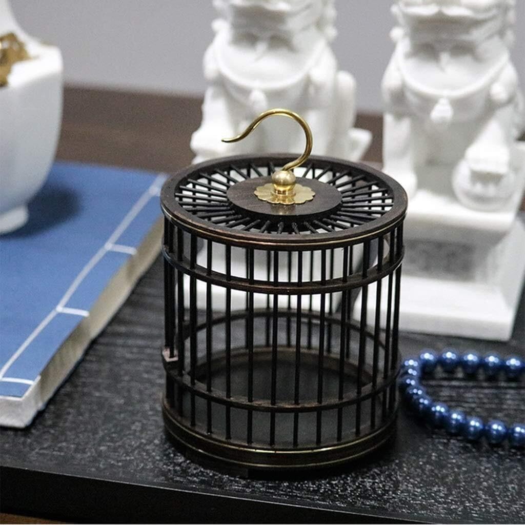 Black Travel Carrier Cage Plastic Bird Cage with Hook Flight Birdcage Round Bird Aviary Bird Carrier Budgie Cage Easy Practical