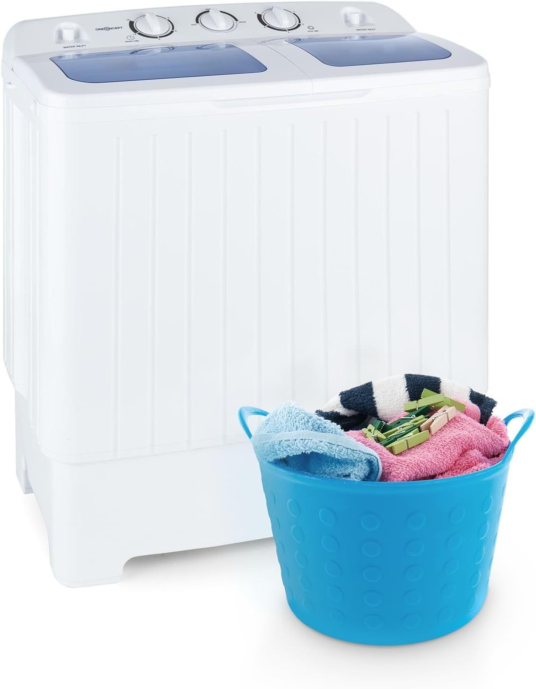 oneConcept Top-Load Ecowash Mini Washing Machine with Centrifuge x-Large