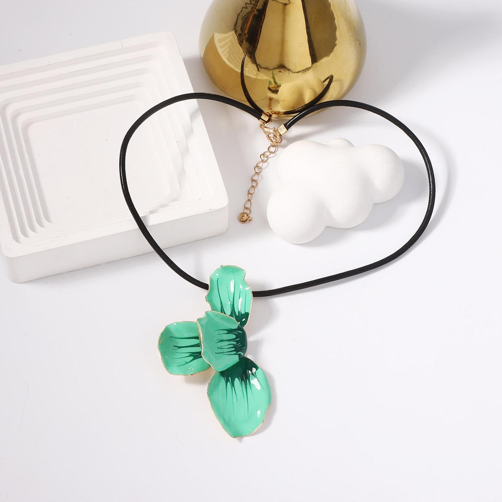 Anhänger Kette Männer Frauen Juwely Bohemian Retro Oil Drop Blütenblumungs Halskette