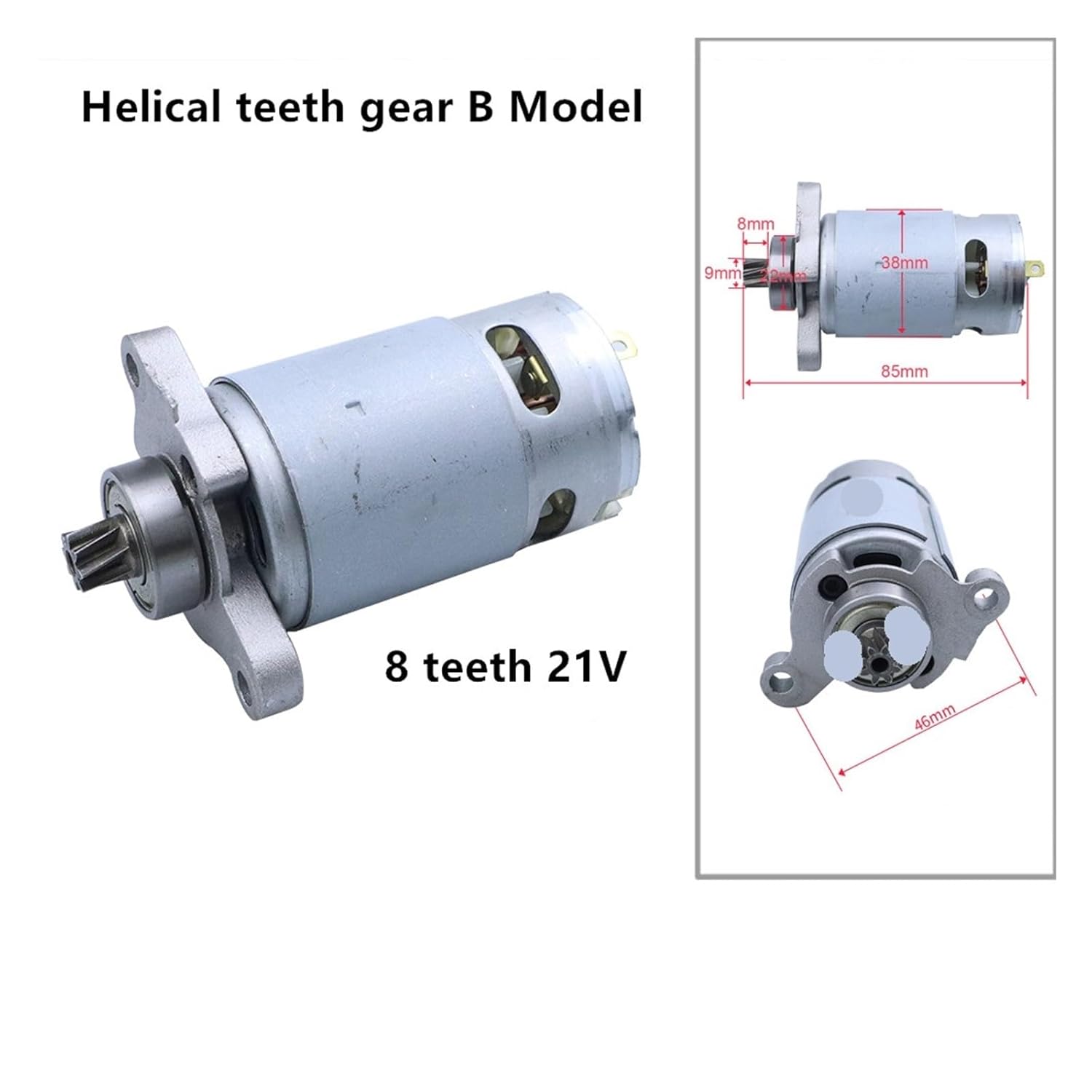 Rechargeable Reciprocating Saw Motor 550 Dc Motor 21v 8 Teeth Handheld Cutting Electric Saw Motor