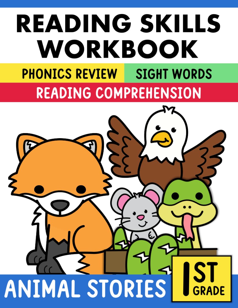 First Grade Reading Skills Comprehension Practice Grade 1 Reading Passages and Phonics Activities for Kids: Reading...