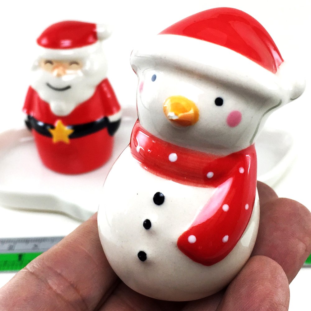 2 Salières-Poivrières Bonhomme Neige - Déco Noël Lesser & Pavey