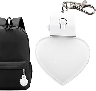 バッグ用ライトアップハート | バックパックランプ - LED ハートパース 財布 ハンドバッグ ライトキーチェーン ポータブルナイトランプ バックパック用