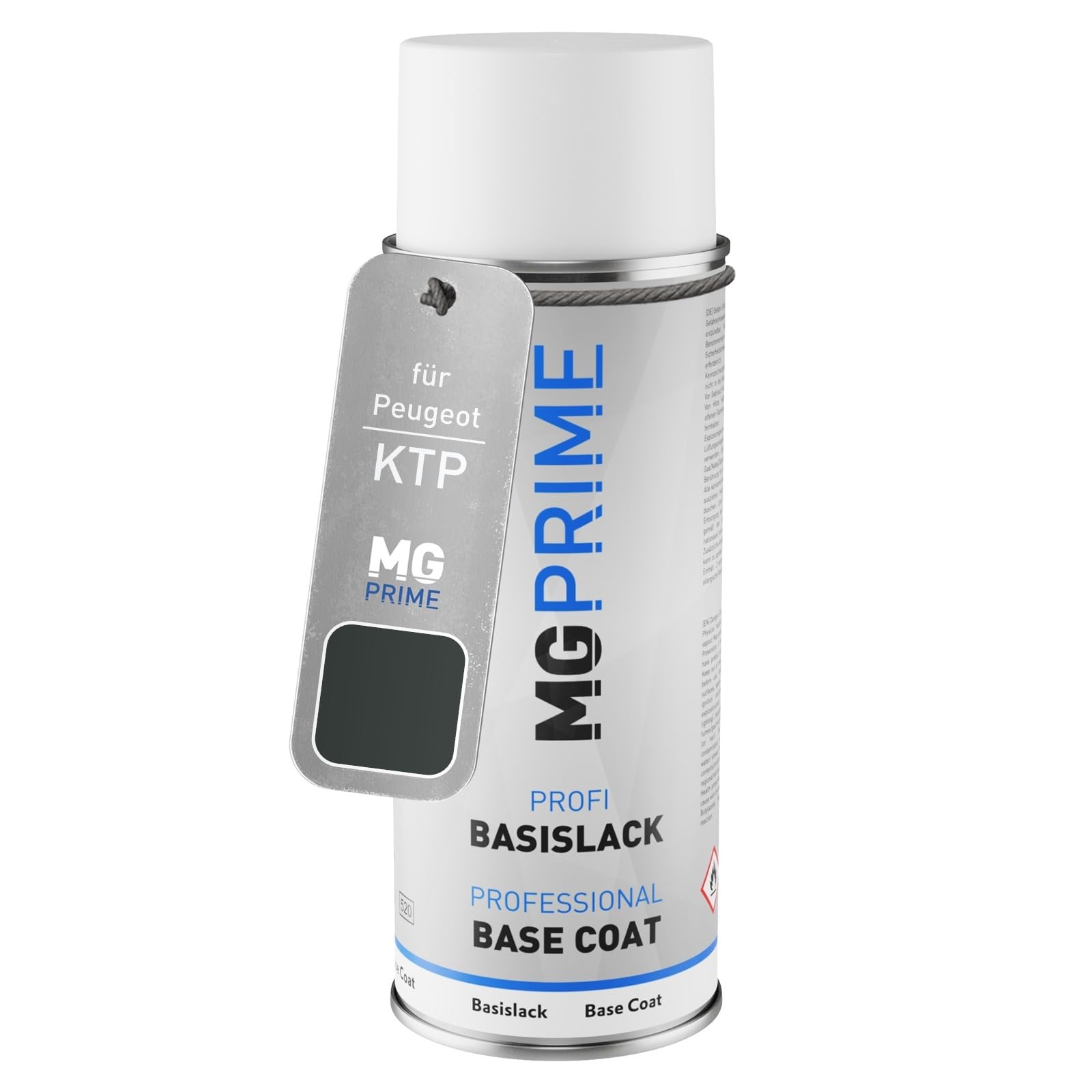 MG PRIME Car paint Spray can for Peugeot KTP Gris Shark Nacre/Shark Grau Metallic Base coat spray can 400ml
