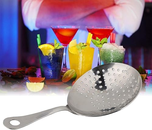 Miniatura 6 de Colador de espumadera de acero inoxidable, filtro de bebida helada, colador de cuchara, coctel, barman, herramientas, accesorio, cocina, freír,