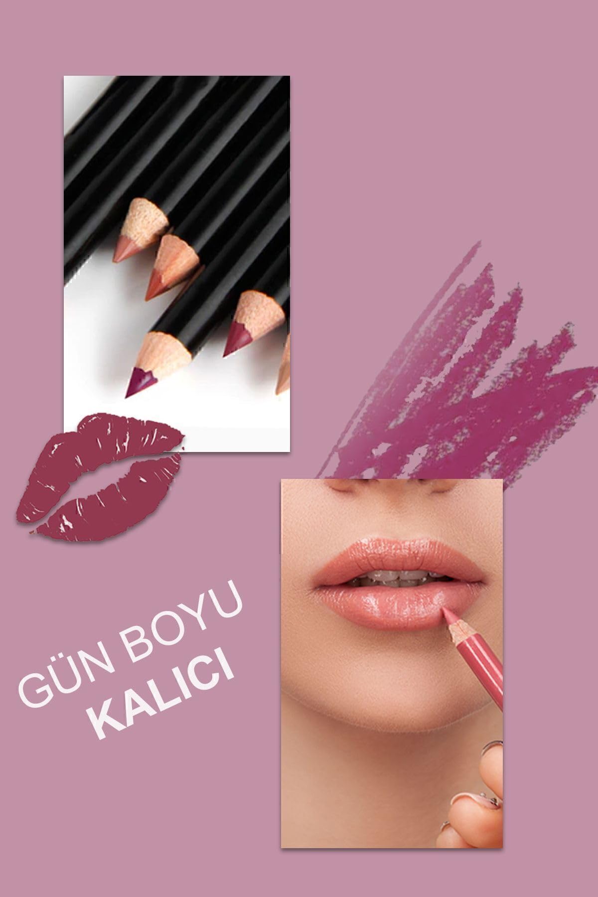 Mujgan 12'Li Set Renkli Dudak Kalemi