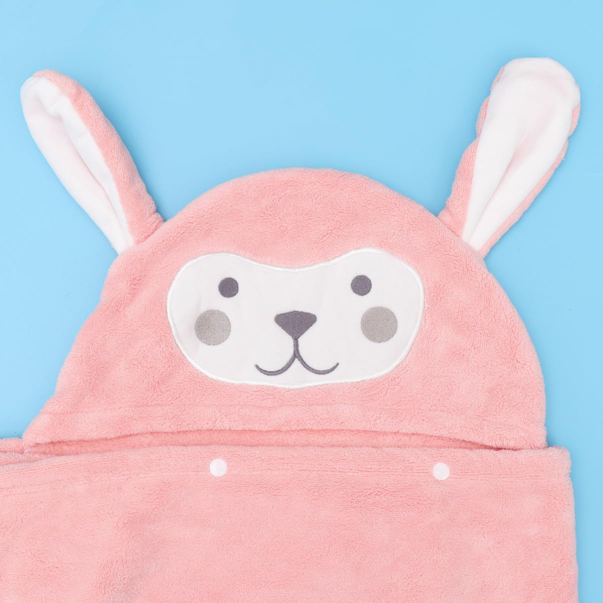 Alipis Toalla de Baño Capucha para Niños de Coral Terciopelo Rosa, Absorbe Agua y Mantiene Cálido Después del Baño o Piscina, Diseño de Conejo Infantil