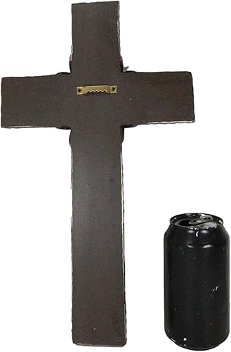 Vista 7 de Ebros Gift Coloridas plumas rústicas del suroeste nativo indio atrapasueños con cruz de pared de roca turquesa, placa decorativa de 14 pulgadas