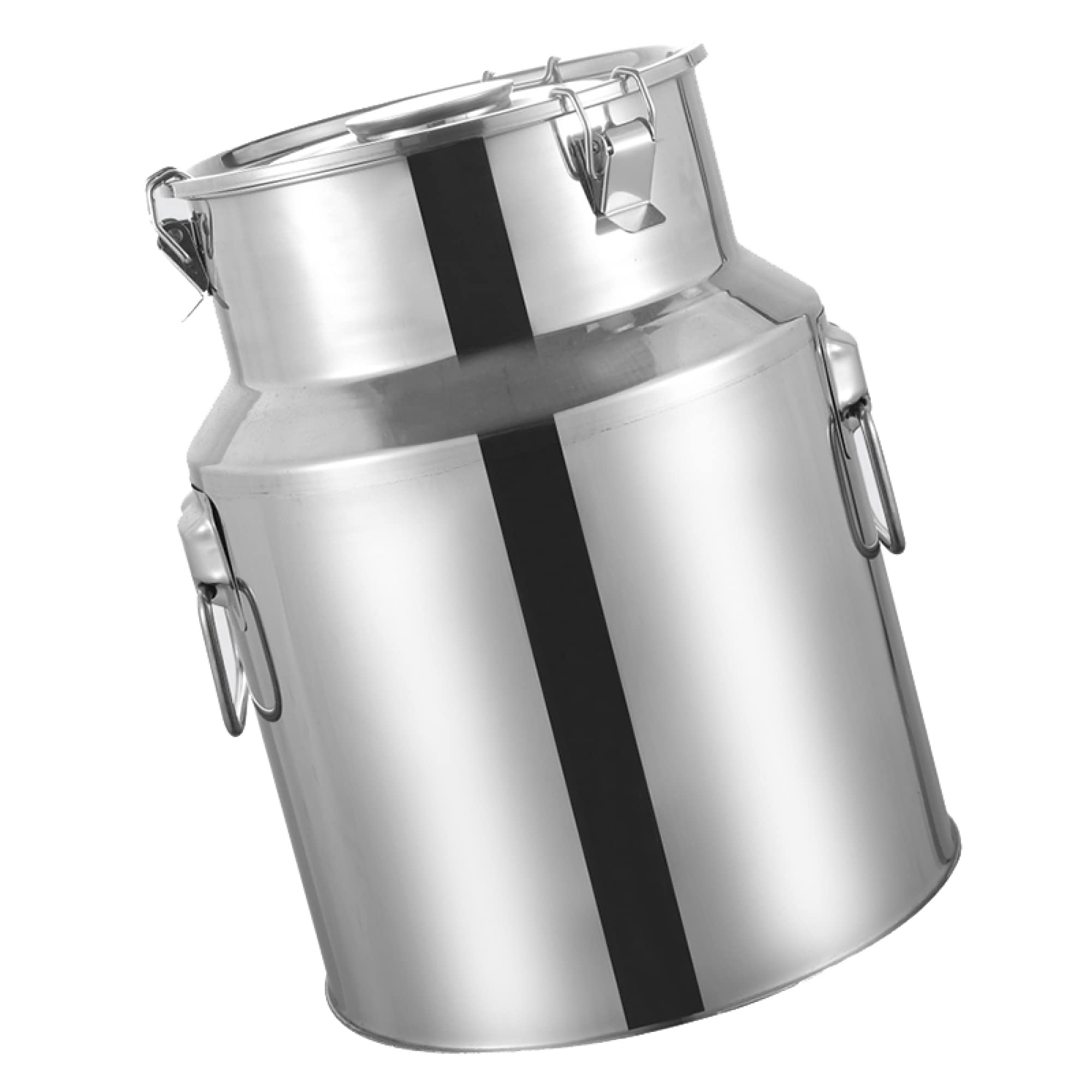 SaryEdge Milk Cans Heavy Duty Milk Storage Transport Can - Stainless Steel 5L/9L/14L Pail Bucket Tote Jug with Silicone Lid, Easy to Open and Use, Siliver,14L,14L
