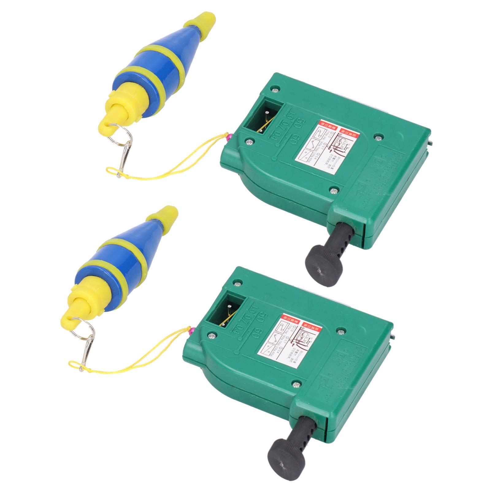 Set da 2 strumenti di misurazione per l'edilizia HaloVerde, un filo a piombo magnetico da 5 metri con forte assorbimento per legno e muratura, uno strumento di livellamento