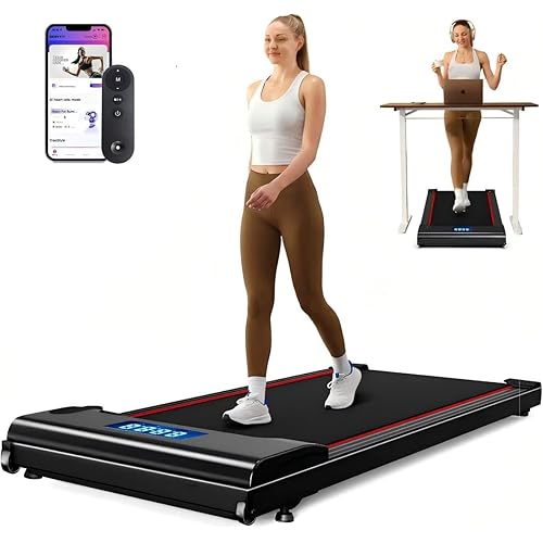 NeoSilent Walking Pad Under Desk Treadmill for Home with BLDC Core and Extra-Large Belt, App and Remote Control,Compact and Portable for Small Space