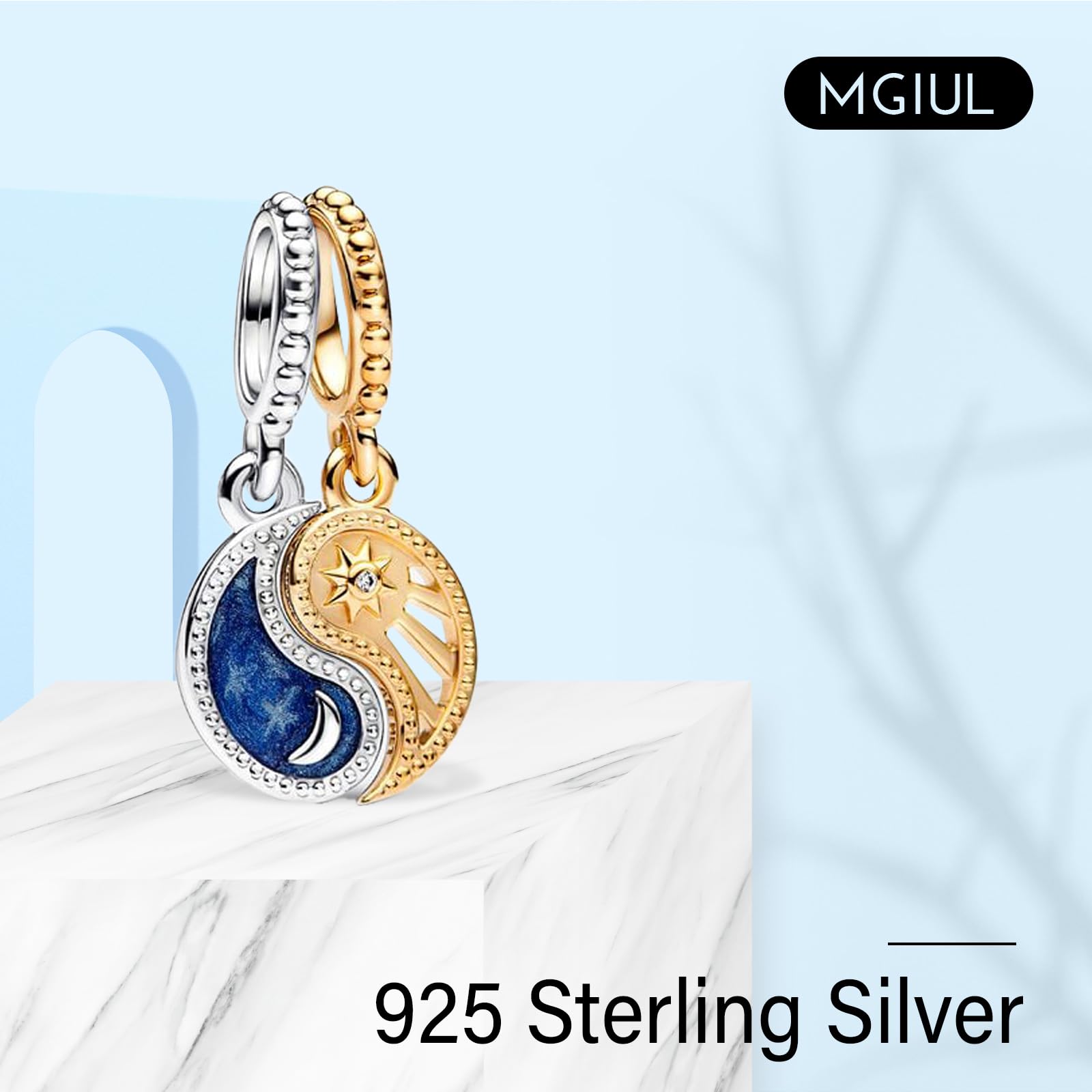 MGIUL Personaggi del Cinema Castelli Pupazzi di Neve Ali e Clips Charm Pendant Argento 925 Ciondoli Perline Gioielli Regalo per le Donne