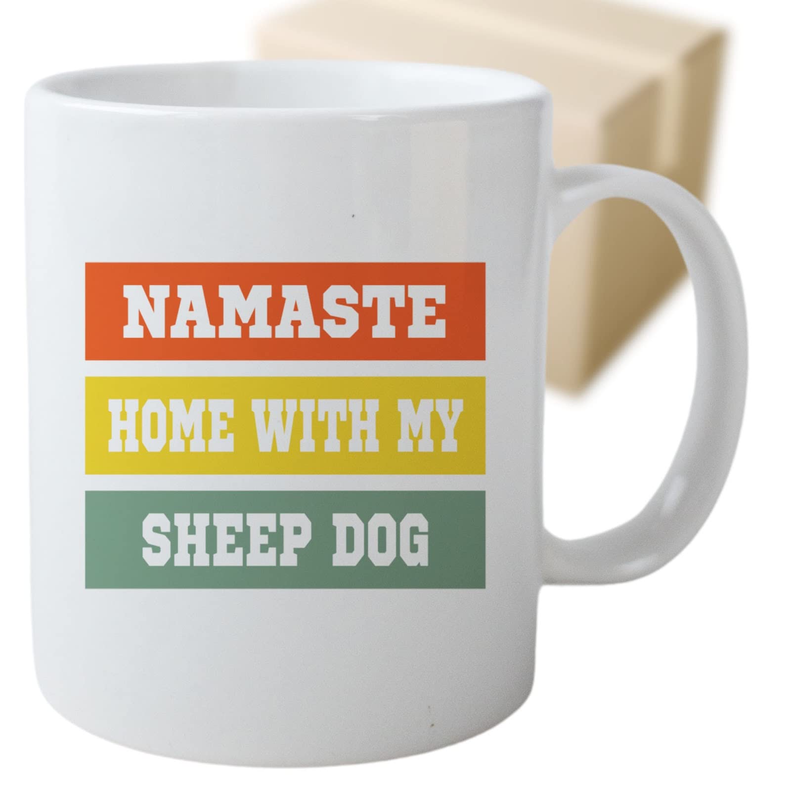 Garod Soleil Coffee Mug Namaste Home with My Sheep Dog Pet Pet Funny Pet 673294